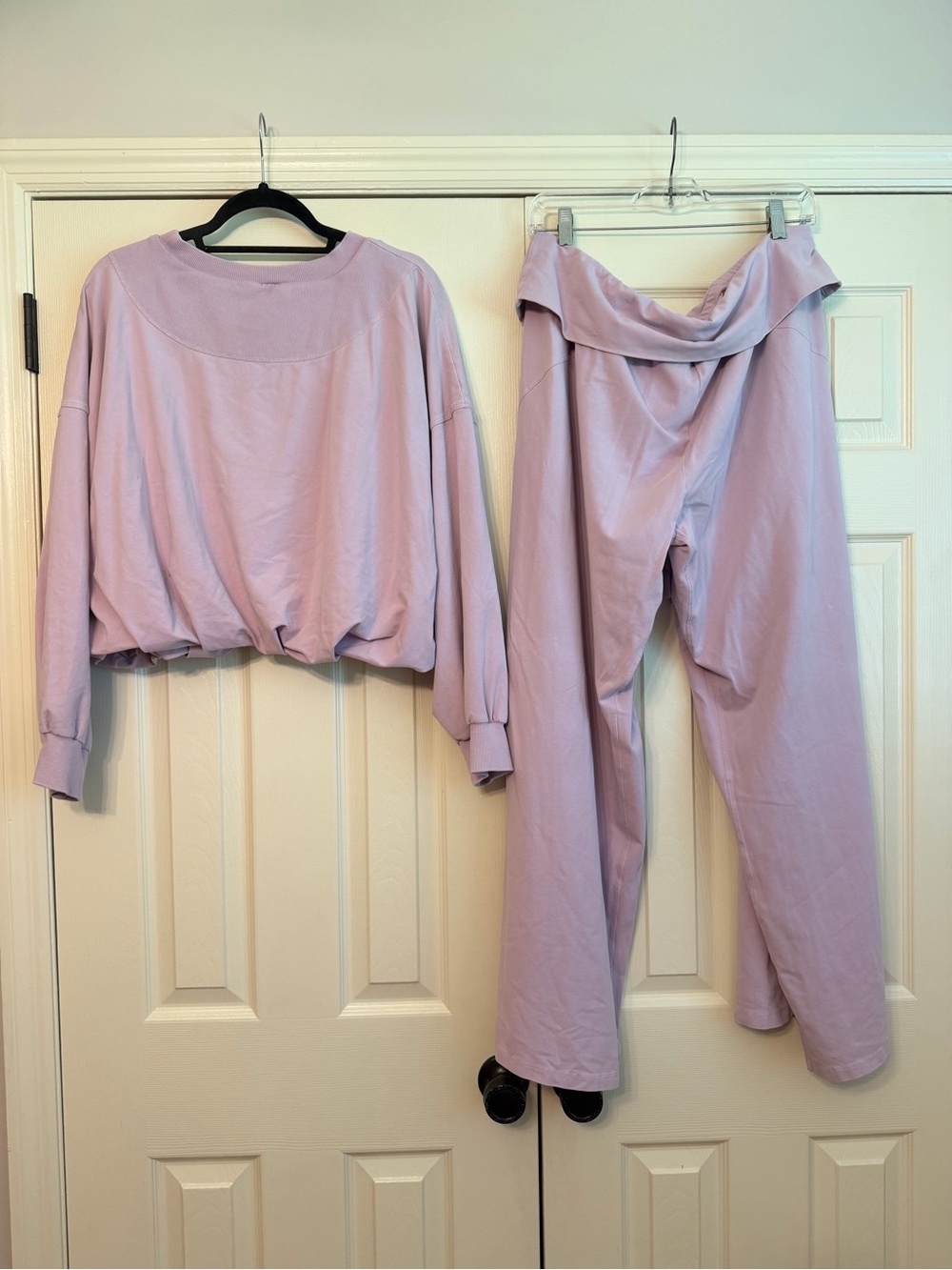 JoyLab Lavender Lounge Bubble Hem/Wide Leg Set XL/XXL - Picture 2 of 4